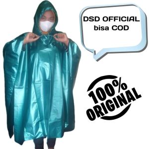 jas hujan motif polos kelalawar tampa lengan Ponco lengan pria wanita dewasa bahan pvc kuat awet dengan ketebalan 013 pemakaian gak pakek ribet
