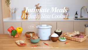 TOYOMI 1.0L Mini Ceramic Slow Cooker/Rice Cooker SC 990