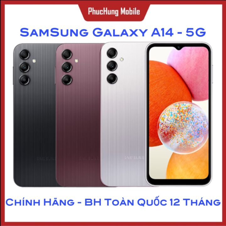 Điện thoại Samsung Galaxy A14 5G - CHÍNH HÃNG (4+128Gb) Newseal, Bảo hành TOÀN QUỐC
