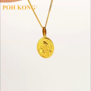 POH KONG 916/22K Yellow Gold Disney Princess Snow White Pendant