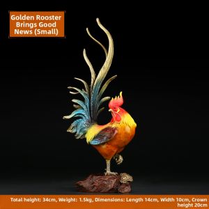 Wealth-attracting Zodiac Rooster Statue Good Luck Charm Home Gift