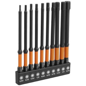 10/20PCS Hex Head Allen Wrench Bit Set Magnetic Screwdriver Drill Bit Metric and Imperial (SAE )quick Release 1/4in Hex Shank