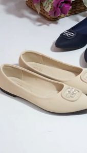 Sepatu Wanita Flatshoes Cantik Pita Oval Mutiara 821-11 IMPORT