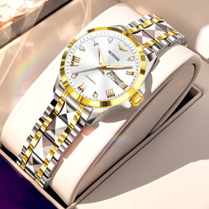 New 2025 Fashionable Ladies Mechanical Watch Automatic Stainless Steel Band Waterproof 5ATM Calendar Display round Dial Watch