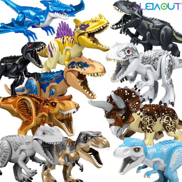 Leiao UT【🔥READY STOCK 🔥】Mainan Blok Bangunan Model Dinosaurus Jurassic Compatbile Dengan Merek Terkemuka Mainan Konstruksi Ukuran Besar Untuk Anak-Anak Membangun Batu Bata