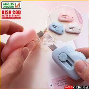 Cutter Mini Lucu Pisau Kecil Bentuk Awan Aksesoris Kantor Pemotong Kertas Portable Praktis MX1062