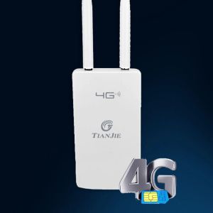 Tianjie 4G เราเตอร์ซิมการ์ดกันน้ำ CPE905โมเด็มไร้สาย WIFI ภายนอกฮอตสปอตเสาอากาศอะแดปเตอร์ CPE สำหรับกล้อง IP