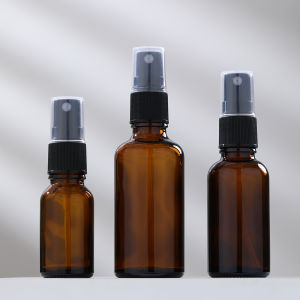 2pcs 15ml/30ml/50ml Amber Glass Perfume Bottles Spray Bottle Sprayer Atomize Bottle Travel Refillable Essential Oil Bottles