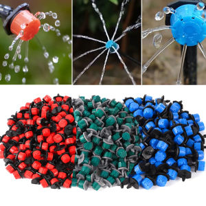 50pcs Adjustable 8-hole Dripper Drip Irrigation System Watering Emitter Garden Greenhouse Bonsai Flower Vegetable Water Tool