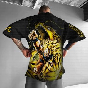 เสื้อยืดลายอนิเมะ ไซย่า ดราก้อนบอล สำหรับผู้ชายและผู้หญิง สไตล์ฮาราจูกุ ปี 2025 รุ่นใหม่ ทรงโอเวอร์ไซส์ วินเทจ สตรีท ลำลอง แขนสั้น ใส่ได้ทั้งชายและหญิง