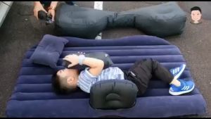 Inflatable Car Air Mattress Back Seat Bed Thickened Car Camping Air Mattress Bed with Air Pump KMV Trading