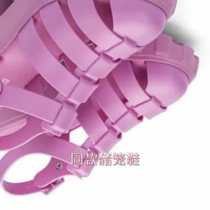 ＜109＞  Bán Nóng Xuyên Biên Giới Melissa Melissa Cao Gót Pha Lê Baotou La Mã Cổ Điển Lớn M Xăng Đan Mũi Tròn Đế Dày Tiêu Chuẩn