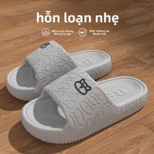 MONLEYTA | Dép đi trong nhà đế dày chống trượt mùi hôi phòng tắm mùa hè 2024 Dép đi trong nhà EVA đế mềm âm thanh nhẹ