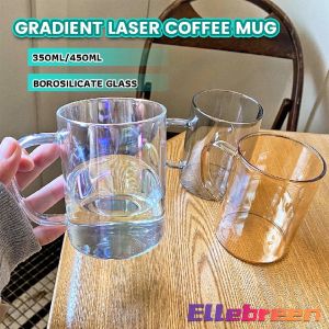 350ml 450ml Heat Resistant Coffee Glass Creative Aurora Milk Mugs Cup Desktop Drinking Drinkware