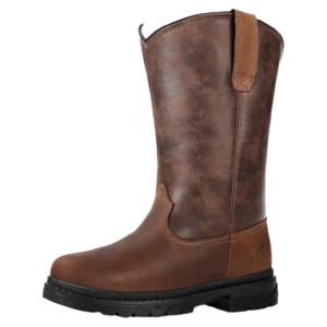 SHIPAILUO | Northeast China Thickened Winter Snow Boots Mens Leather Fur Integrated Cotton Shoes High Tube Real Leather Woolen Boots