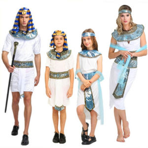 Carnival Cosplay Egypt Costume Cleopatra Pharaoh Egyptian Prince Blue Clothing Greece Birthday Halloween Party Dress