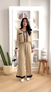 One Set Knit Pants Meyama kekinian / ONE SET KNIT TERBARU SETELAN WANITA BAHAN KNIT PREMIUM / SETELAN BESTSELLER GPO