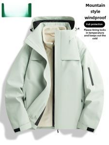 Womens Three-in-One Loose Casual Waterproof Jacket Autumn Outerwear Top Wooden Forest New Arrival 2025 Windproof Outdoor Coat