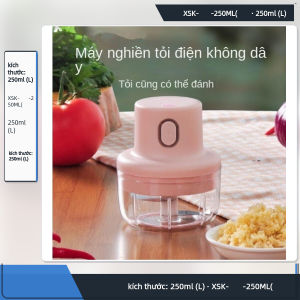 Máy Xay Tỏi Điện Không Dây Sạc USB Đa Năng 250ML Nhỏ Gọn Cho Bếp Gia Đình
