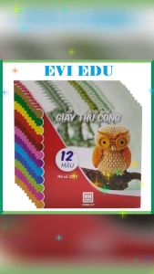 Lốc 10 tập giấy thủ công 12 màu Hồng Hà 3363 kích thước 17x17cm