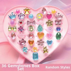 Butterfly Princess Cartoon Crystal Gem Childrens Ring