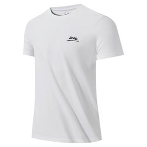 Jeep | Jeep Sweat Absorbing Quick Dry Breathable Round Neck Short Sleeve Solid Color T-Shirt Seamless Comfortable Summer Cool Feeling Top