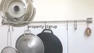 rak gantungan wajan panci teflon sutil penyimpanan alat masak cantolan alat dapur