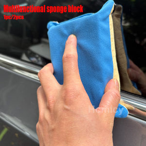 Car Wash Care Car Interior Scrubbing Sponge for Leather Interior Car Wash Pad No Scratch Car Microfiber Scrubbing Sponge