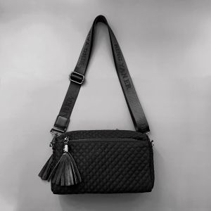 Korean Style Small Crossbody Bag Fashionable All-Match Ice Swallow Tassel Diamond Pattern Nylon Womens Waterproof Shoulder Bag