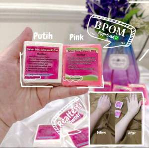 Sabun Susu Collagen Pink Bpom Sabun Pmutih Wajah Asli Sabun Kolagen 1 Lusin PInk Dan Putiih Original