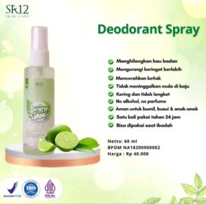 Deodorant Spray Tawas Anti Perspipirant SR12 Penghilang Bau Badan BPOM