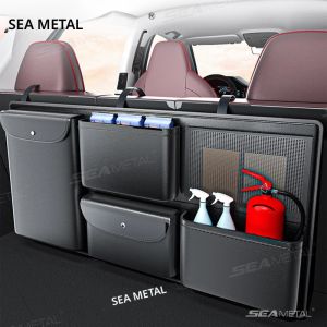 SEAMETAL รถ Trunk Organizer Multi-Pocket Backseat แขวนกระเป๋ากันน้ํารถเก็บกระเป๋า Universal สําหรับ Suv รถบรรทุก Mpv
