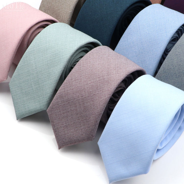 New Men's Solid Color Tie Skinny Casual Anti-wrinkle Necktie For ...