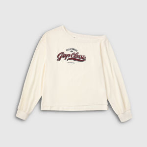 Gap | Floral Print Loose American-Style One-Shoulder Long Sleeve Womens T-Shirt