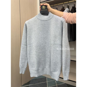 เสื้อสเวตเตอร์คอปกสูงสำหรับผู้ชาย ขนแกะหนา อบอุ่น เสื้อชั้นใน ผ้าขนแกะผสมโพลีเอสเตอร์ ปกติ ฤดูหนาว สไตล์เมือง เสื้อคลุมกันหนาว