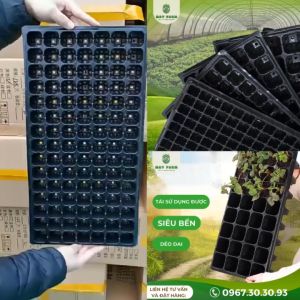 Khay Ươm Hạt Giống Khay Nhựa Ươm Cây 32 lỗ 50 lỗ 72 lỗ 105 lỗ 128 lỗ 200 lỗ Chính Hãng May Farm