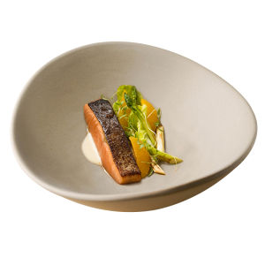 Creative Clay French Restaurant Personalized Western Dinner Plate Irregular Shape Matte Surface Soup Plate Salad Dish