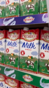 Thùng 6 Hộp Sữa Tươi Không Đường President Whole Milk Nguyên Kem Tiệt Trùng 1L - Độ Béo Cao 3.6% Nhập Khẩu Chính Hãng từ Châu Âu