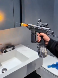 Electric water gun Uzi electric water gun water gun with continuous firing and lighting effects