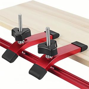 1pc/2pcs Quick Acting Hold Down Clamps Woodworking Table Aluminum Press Plate Press Block T-shaped Slide Slot Auxiliary Tool