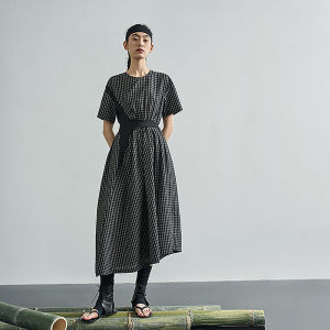 Stylish Black and White Plaid Summer Dress