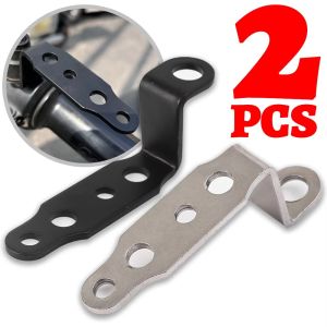 2Pcs Motorcycle Headlight Bracket Universal Electric Scooter Modification Aluminum Alloy Extension Support Rearview Mirror Spotlight Holder Clamp