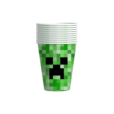 Minecraft Birthday Party Disposable Tableware Set including Cups Plates Cake Stand Cartoon Paper Craft Festival Supplies