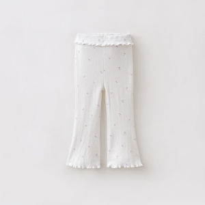 Marc&Janie | Floral Full Girls Elastic Flared Leggings Pants Autumn Style