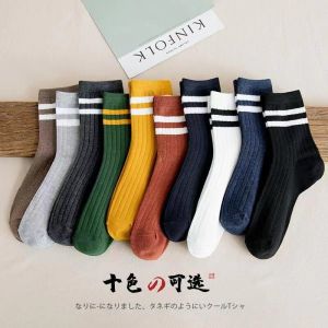10 Pairs Letter Pattern Middle Tube Socks - FashionDaily Wear - SoftBreathableDeodorantHigh Quality - Autumn Winter Cotton Sports Sock For RunningRiding -For Women Men