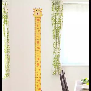 Cute Cartoon Height Sticker Unicorn Dinosaur Giraffe Wall Height Measuring Ruler Stickers For Kids Room Kindergarten Decor