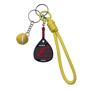Vertex Keychain Mini Tennis Racket Shape Portable Hanging Loop Perfect for Sports Enthusiasts Body Decoration Accessory