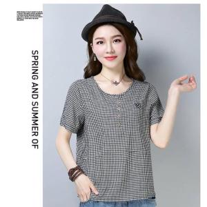 2025 Áo Sơ Mi Nữ Giản Dị Kẻ Sọc Ngắn Áo Có Tay Áo Nữ Áo Phông Mùa Hè