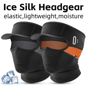 West Biking | WEST BIKING Summer Ice Silk Cycling Mask UV400 Sunscreen Cap with Brim Quick Dry Outdoor Sports Running Fishing Cool Headgear
