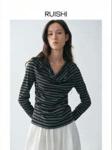 epoque de rueen | Lazy Feel Boat Neck Waist Shaping T-shirt